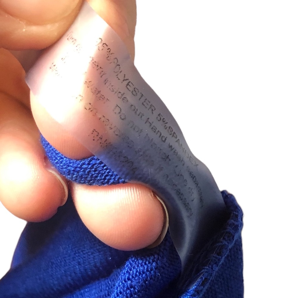 Onque Casual Royal Blue Celtic Print Blouse size XL - Picture 6 of 10